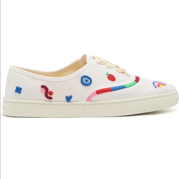 Colorful Embroidered Women's Sneakers - Picture 3 of 9